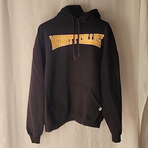 Russell Athletic Merritt College Black Hoodie Adult Sweatshirt, Size: L